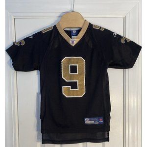 Reebok NFL Youth New Orleans Saints Jersey Size Medium Black Gold #9 Drew Brees